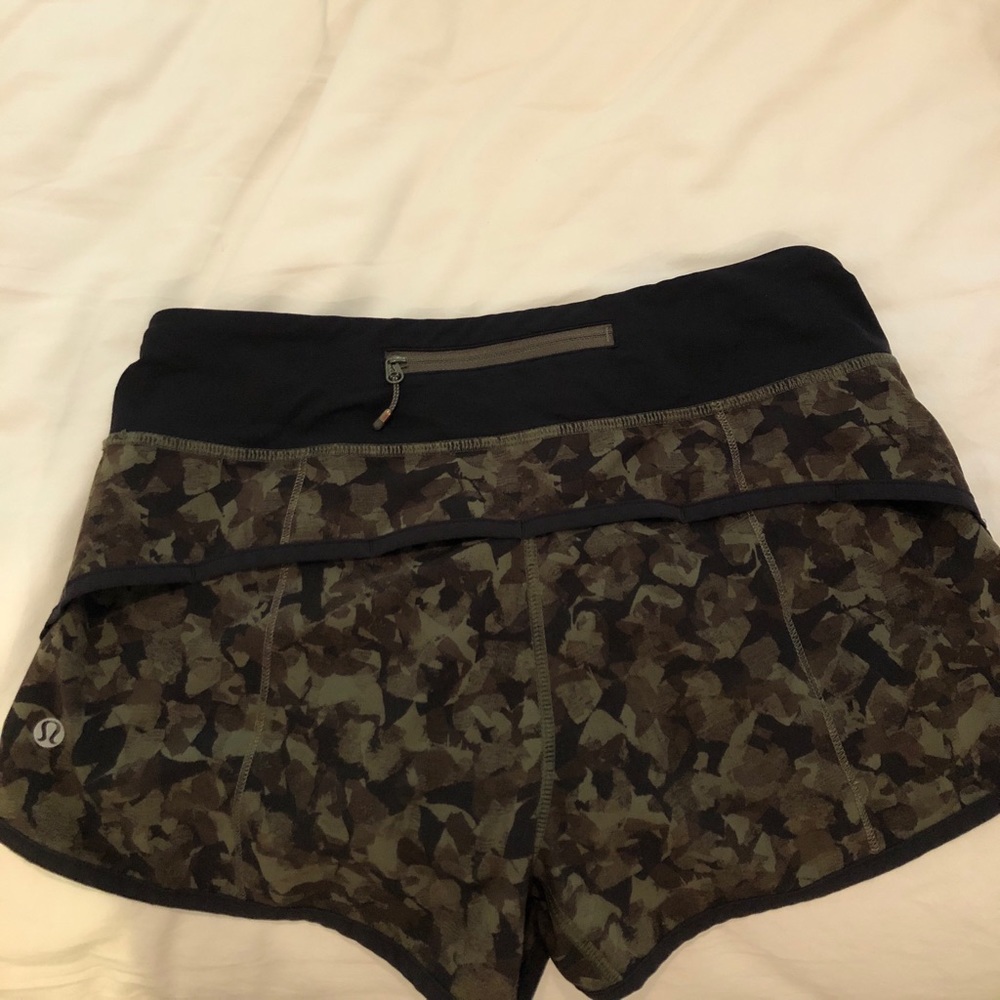 Lululemon camo running shorts